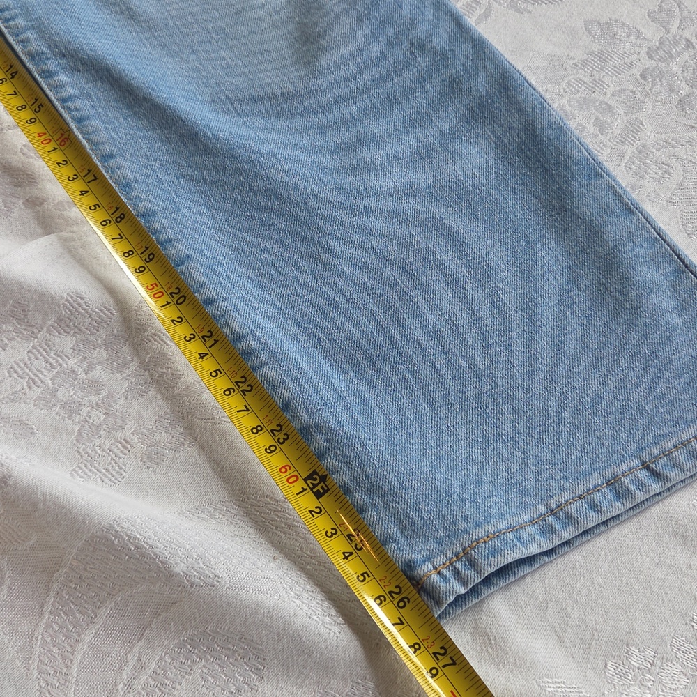 Levi's Ribcage Straight Ankle Light Wash Distressed Jeans Size 25 - Picture 14 of 16
